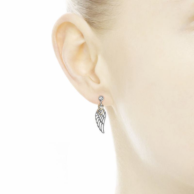 Pandora Love & Guidance Drop Earrings NZ Sale, Two Tone (834659-KEZ)